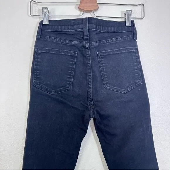 Veronica Beard Carolyn 10” Baby Boot Cropped Jeans Tux Stripes Size 24 in Raven - Picture 9 of 10